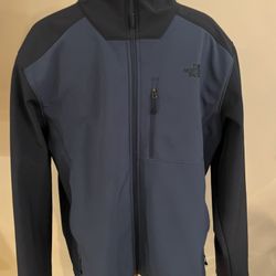 North Face Jacket Mens XL Blue WindWall Apex Bionic Softshell Fleece Lined
