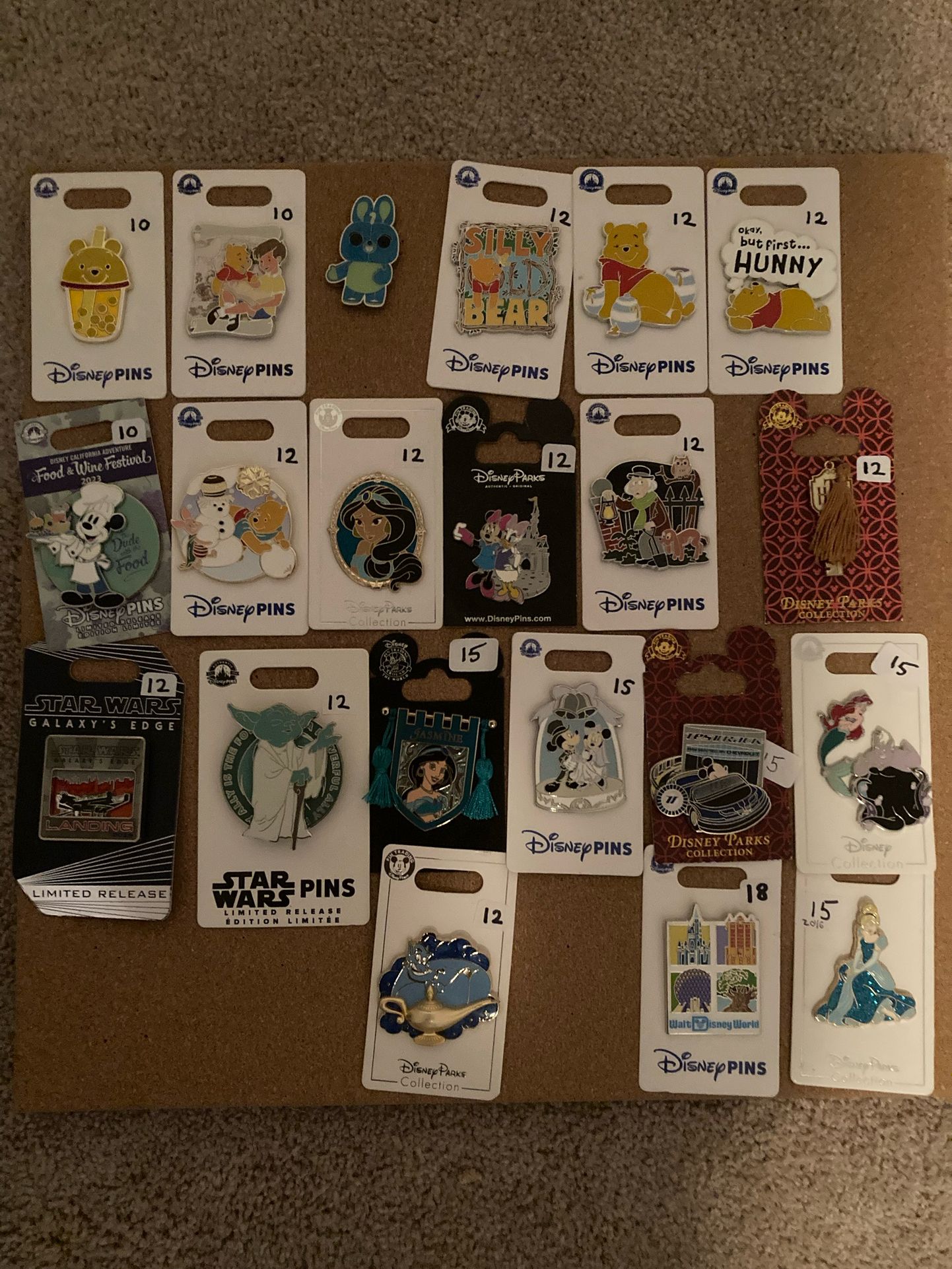 Disney Pins On Backers (read desc.)