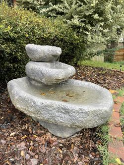 Very nice concrete fountain .