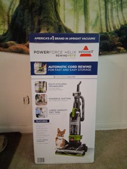 Bissell powerforce helix rewind pet.  Brand new, never opened.