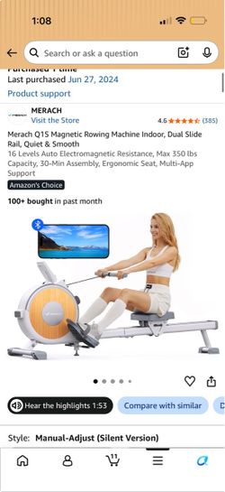 Magnetic Bike and magnetic Rower for Sale (rower unused )