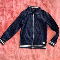 Navy blue Adam Levine zip up windbreaker