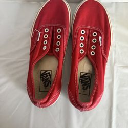 Vans Red Slip-On Sneakers – Size 7.5– Good Condition
