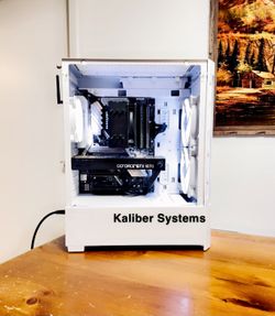 Custom White Gaming Computer with AMD Ryzen 7 2700X, 1070 GTX, 512GB NvME SSD
