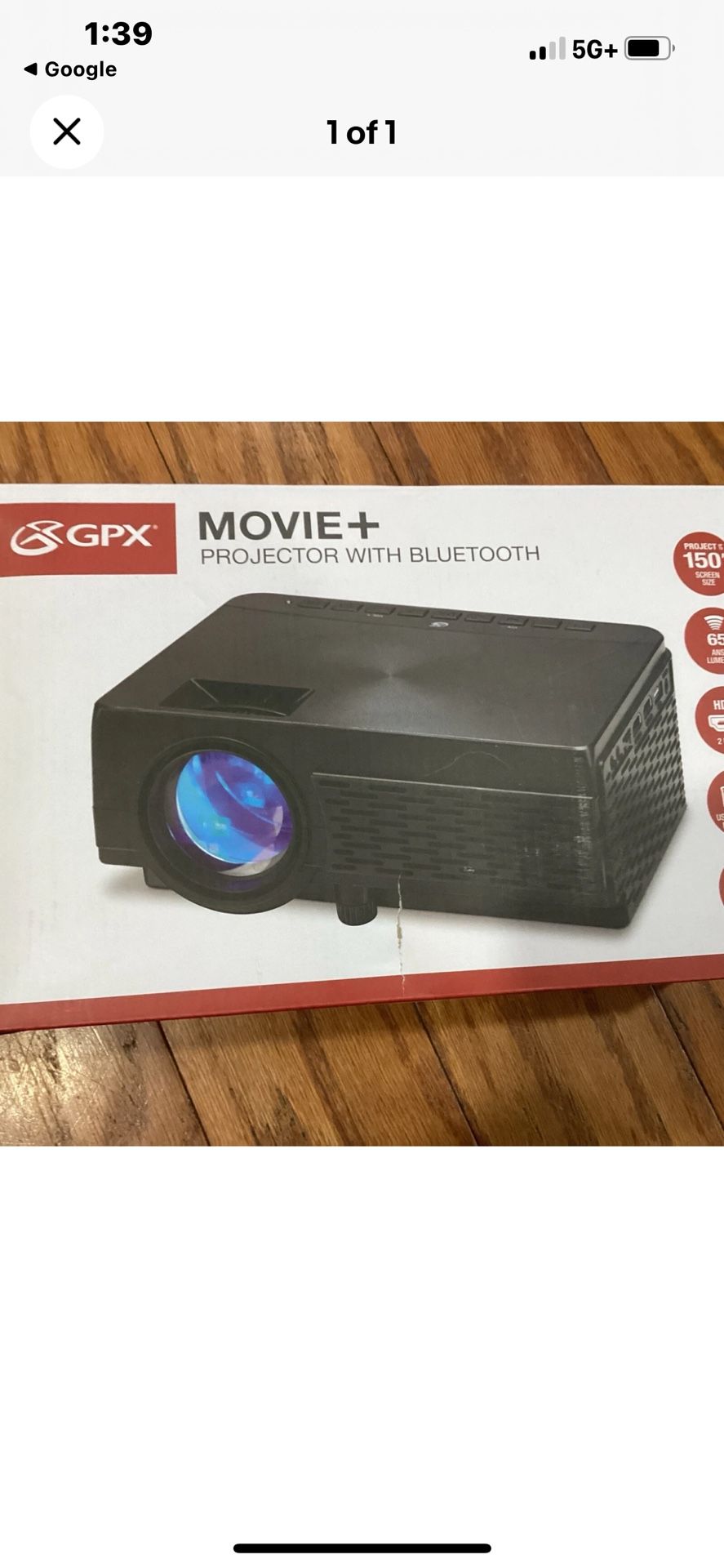 GPX Movie+ Projector With Bluetooth