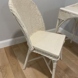 All Weather Wicker Desk And Matching Chair 
