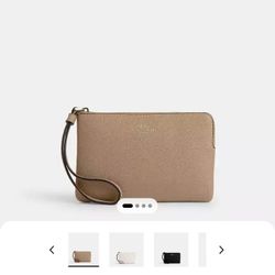 Coach Corner Zip Wristlet