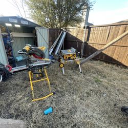 Dewalt Miter saw And Table Saw With Stands 