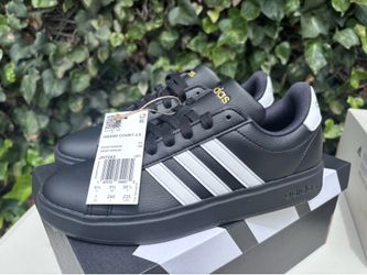 Adidas Grand Court 2.0 Cloud-foam Black Sneakers Size 7