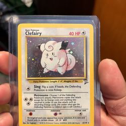 Clefairy Holo Base Set 2 NM-M, 6/130 Pokemon Card.