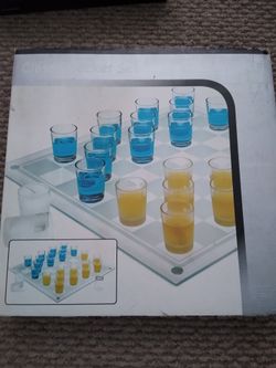 Glass checker set