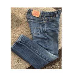 Size 7, Boys Kids Youth Blue Denim Levi’s Jeans 