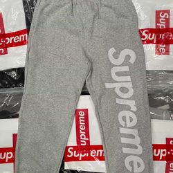 Grey supreme sweats
