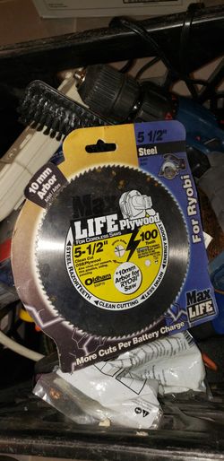 Drill bits, circular saw blade, mini tool kit, drill, glasses