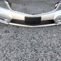 2011-2014 Mercedes C Series Complete Front Bumper With All The Accessories OEM.