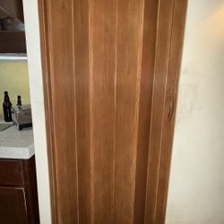 Wooden Accordion Doors Berkshire Folding Doors Natural Oak Hand Painted Stained By Hand 36” X 80”