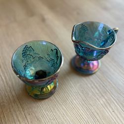 Revival Carnival Glass Sugar/Creamer Set