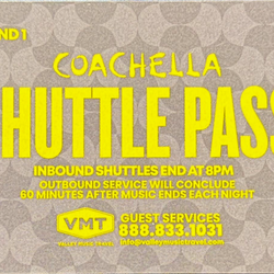 Coachella 2026 Weekend 1 Shuttle Passes