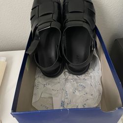 Men's Black Fisherman Sandals - Size 12 (New in Box)