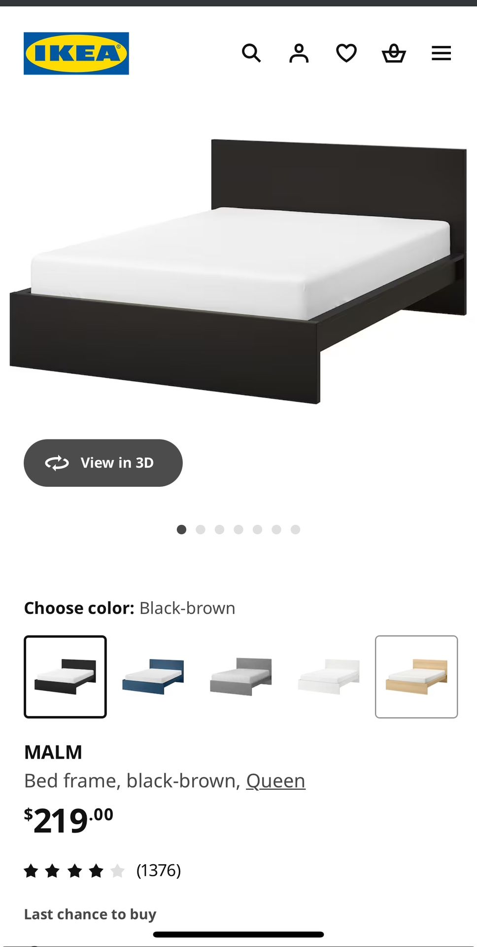 IKEA Queen Bed frame + Boxspring