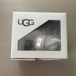 UGG Grey Fleece Baby Booties Size 2/3