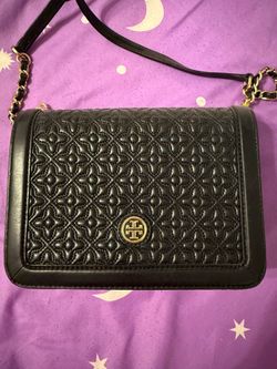 Tory Burch Black Quilted Leather Crossbody Bag