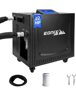 EONIX 1/2HP Upgraded Cold Plunge Chiller,Ice Bath Water Chiller for Cold Plunge Tubs,Built-in Filter & Water Pump, Insulated Hoses,Quiet Operation,Ice