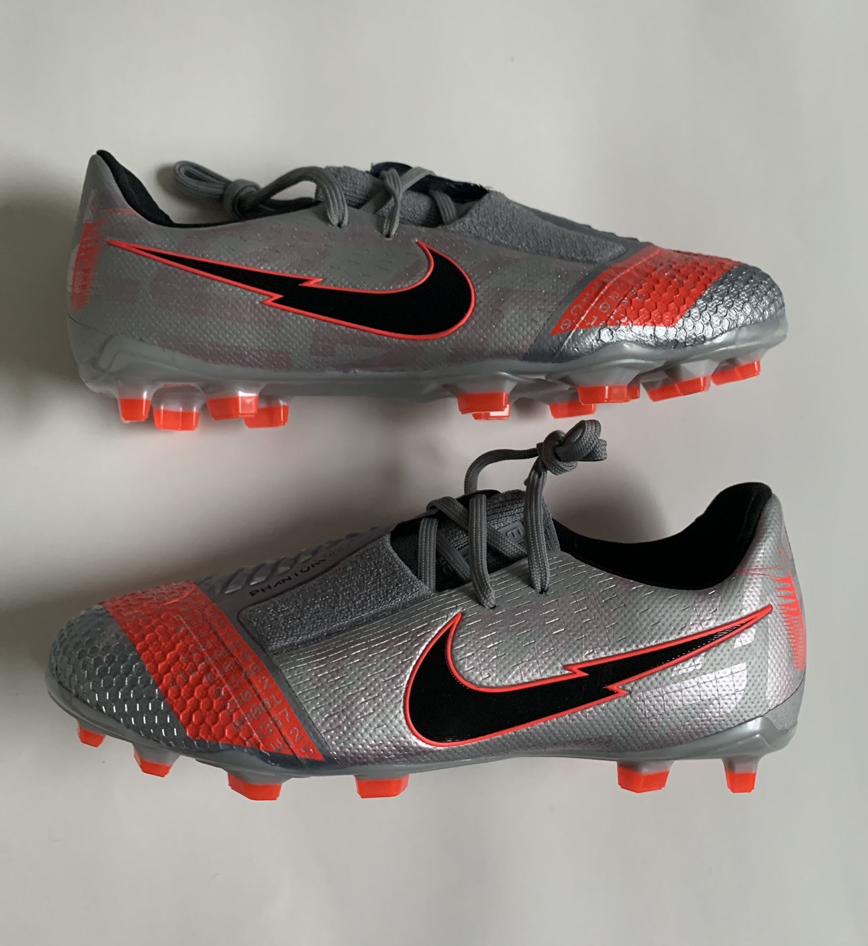 (Size 6Y) New Nike Phantom Venom Elite FG ACC Gray Soccer Cleats
