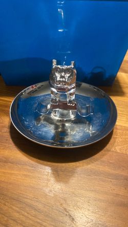 Vintage Mack truck bulldog chrome cigar ashtray