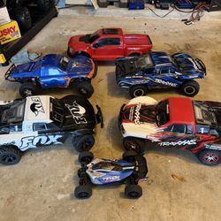 Rc Lot For Sale 1 Raptor, 3 Slash 4x4, 1 2wd Slash And 1 Arrma Grom Brushless Typhon