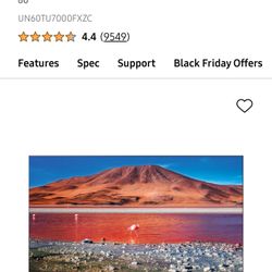 Samsung 60” Uhd Smart Tv 2023