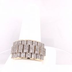 Gold Diamond Ring 10K New