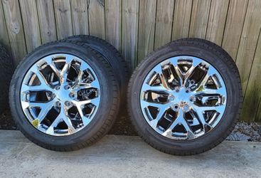 Snowflake 22s Wheels On New Tires. Chevy/Gmc Caps Available.