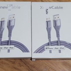 Brand New 4 Pack Iphone Lightning Cable (3,6,6,10ft) LONG Certified Charging Cord