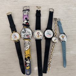 Mickey Mouse / Disney 6 Watch Lot