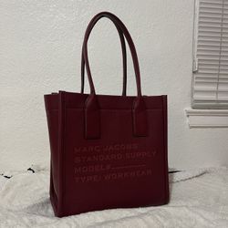 Marc Jacobs Leather Standard Supply Tote Bag (Red)