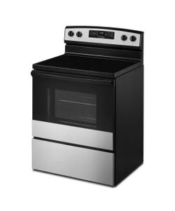 Amana 30 in. 4 Burner Element Freestandinga Electric Range in Stainless Steel
