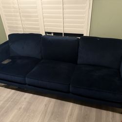Blue Plush Couch