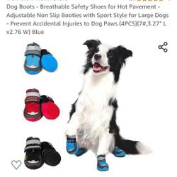 Dog Boots- Large Blue