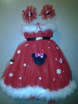 Minnie christmas tutu dress