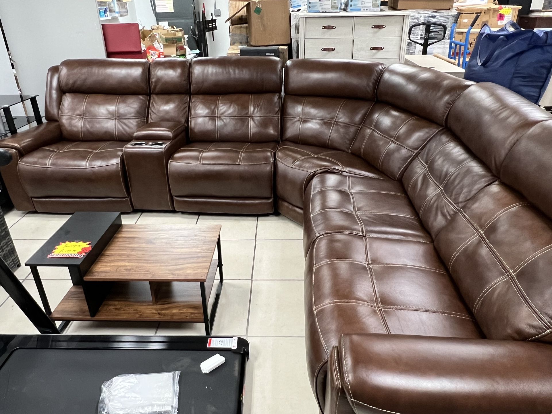 Power recliner sectional sofa