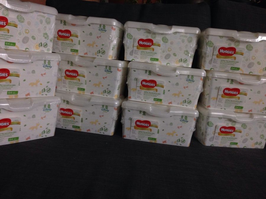 12 Boxes of Huggies Wipes. Please See All The Pictures and Read the description