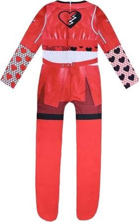 Like New Girls Kids 5-12Y Red Bodysuit Halloween Costumes Rise of Red Halloween Cosplay Dress Up
