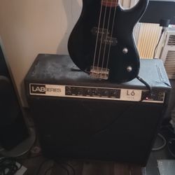 Lab Sears Amplifier That Works Very Well And The Bass Guitar