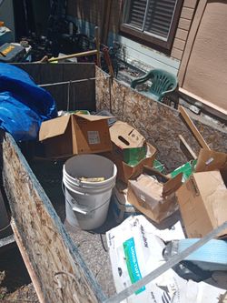 A bunch of tools and building material