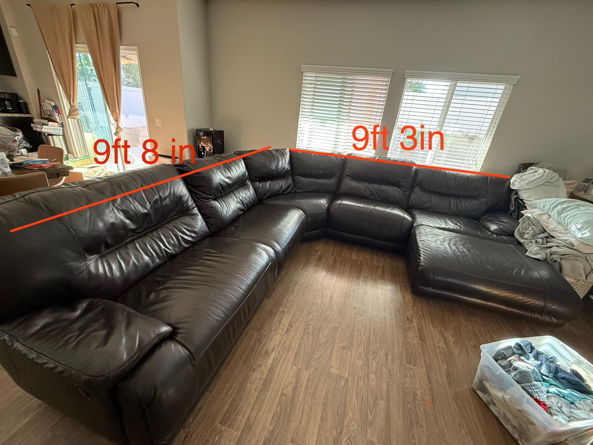 Brown Leather Couch