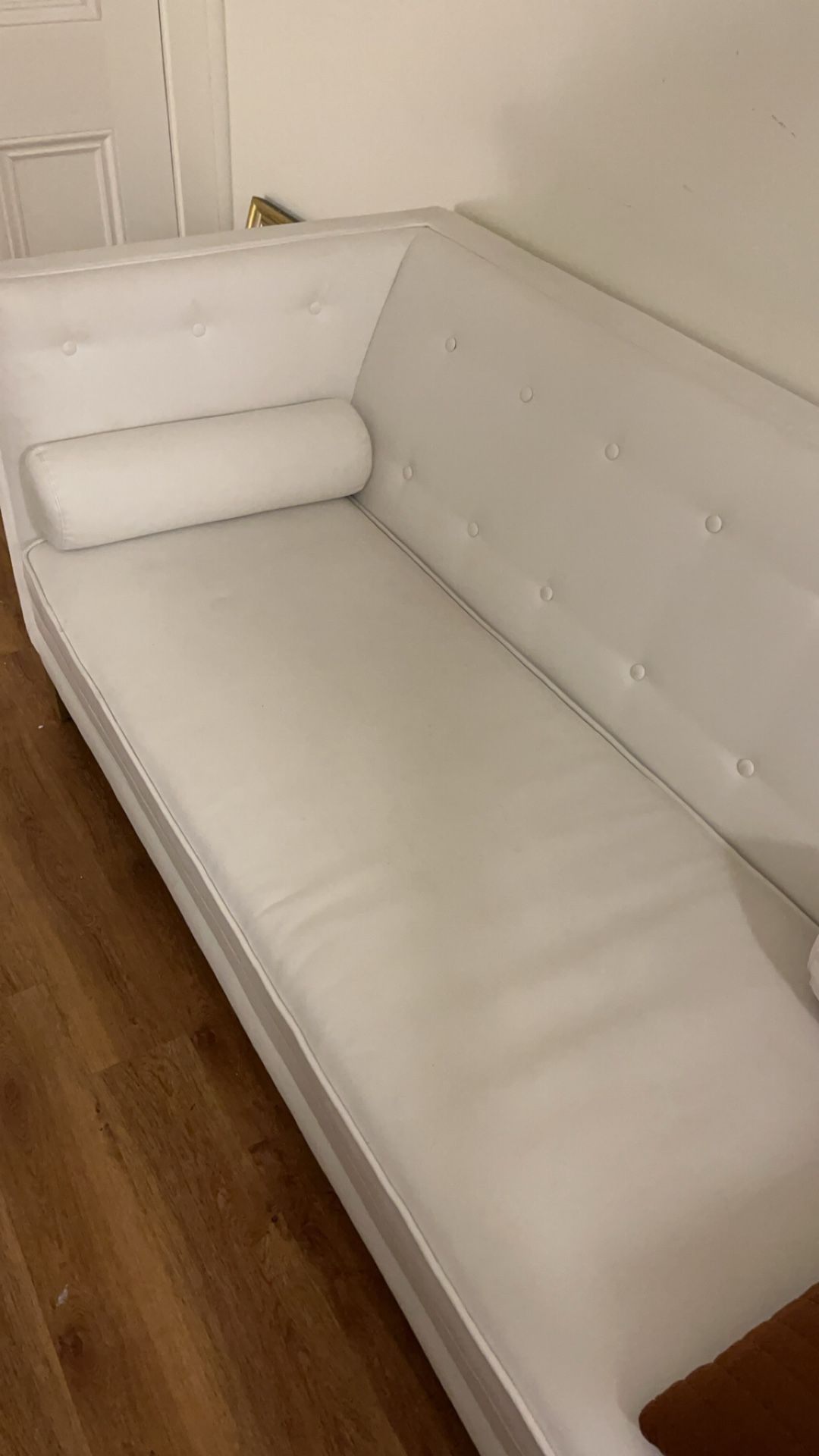 White Vegan Leather Couch