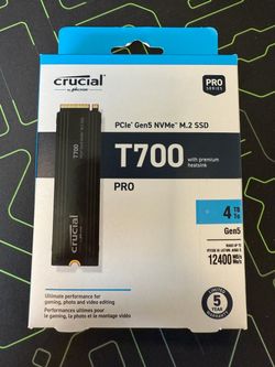4TB Crucial T700 Pro Gen5 NVMe SSD (with heatsink)