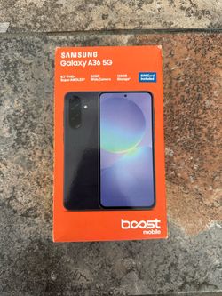 Boost Mobile Samsung A36, 5G, 128GB, Black - Prepaid Smartphone [Locked to Boost Mobile]