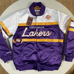 Mitchell Ness NBA LA Lakers Bomber Jacket Men LARGE